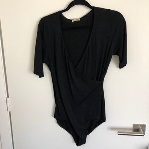 Black Short Sleeved Bodysuit